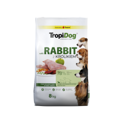 TROPIDOG PREMIUM Z KRÓLIKIEM DLA MAŁYCH RAS 8KG